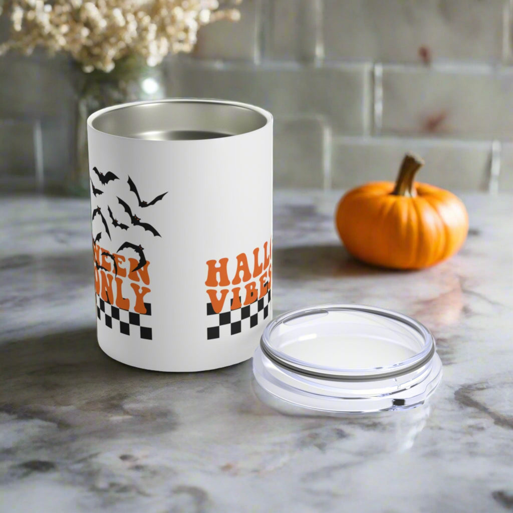 Halloween Vibes Only Bats Stainless Steel Travel Tumbler 10oz