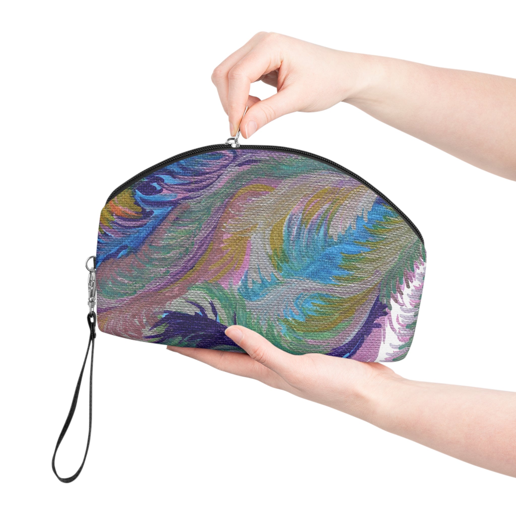 Lyran Love Caden Caraco Art Print Cosmetic Travel Makeup Bag Wristlet