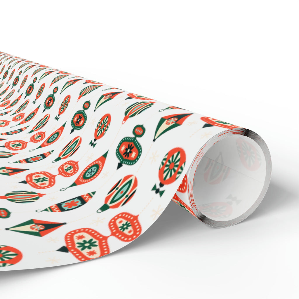 Atomic Retro Christmas Ornaments Atomic Retro Style Christmas Holiday Gift Wrap Paper - Glossy Or Matte