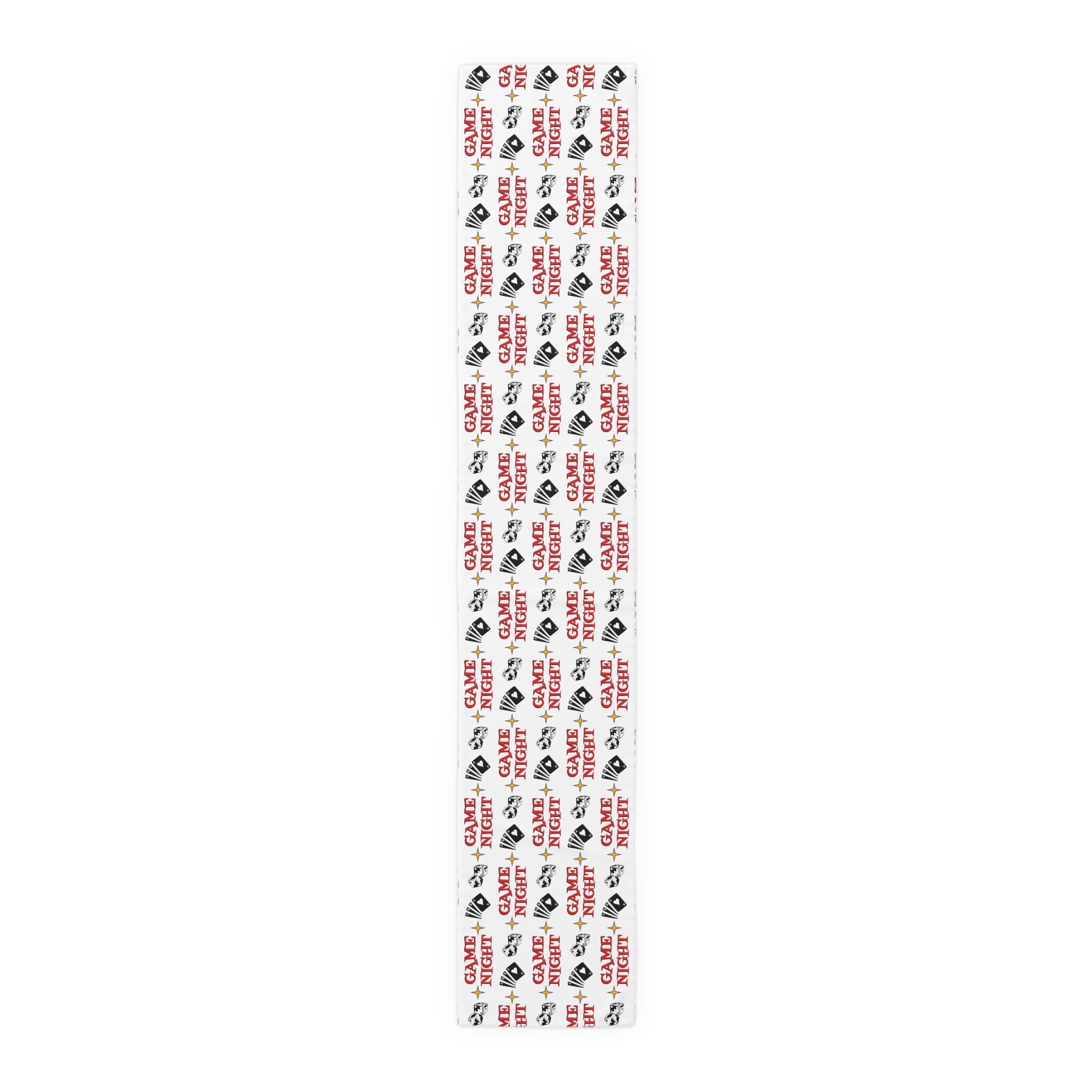 Game Night Atomic Mid Century Retro Style Party Decor Cotton Poly Table Runner