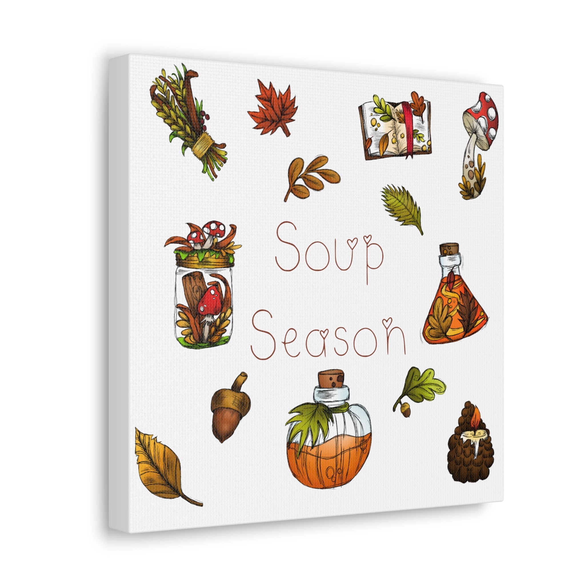 Soup Season Fall Autumn Decor Print Canvas Gallery Wrap