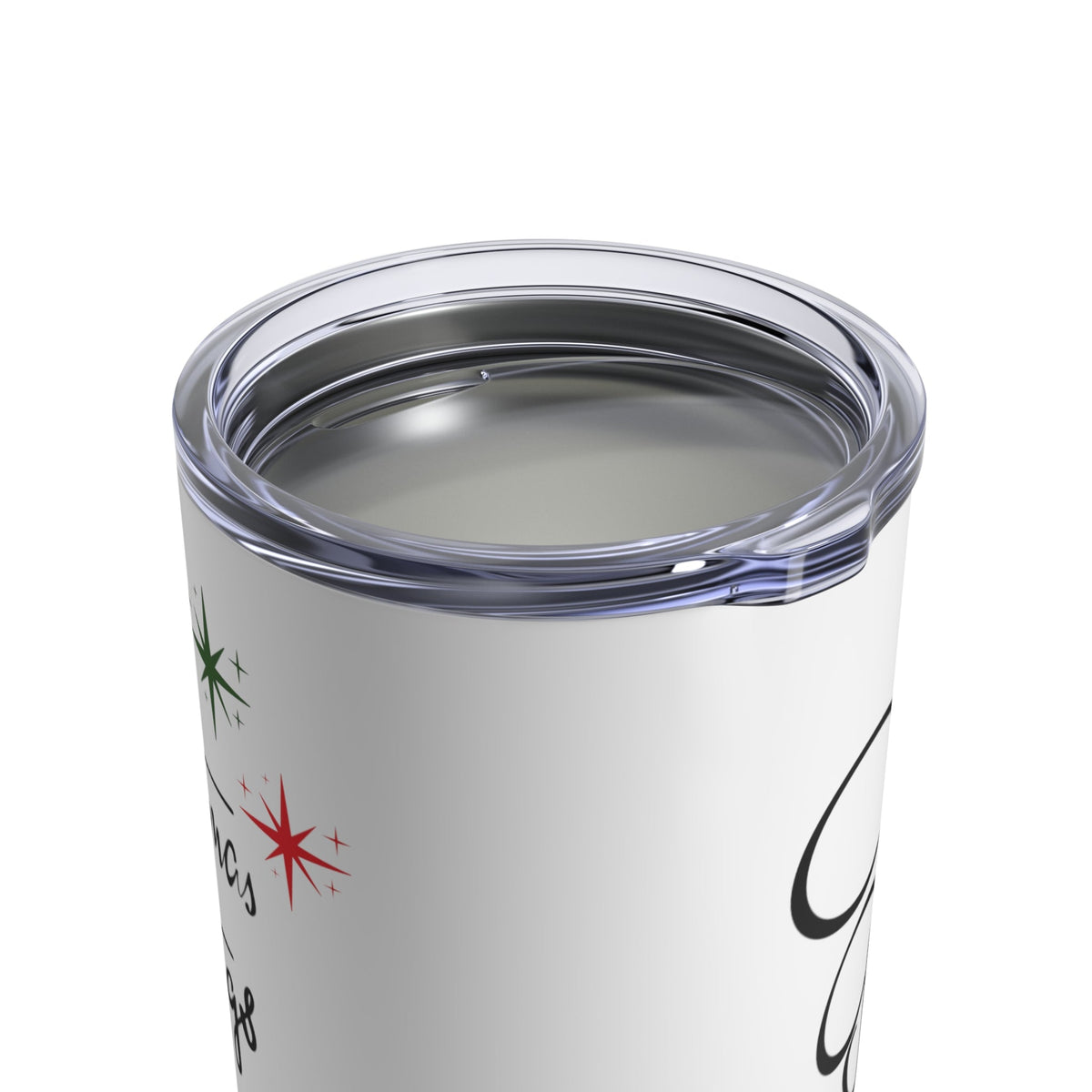 Christmas Greetings Starburst Retro Mid Century Christmas Print Stainless Steel Tumbler 10oz