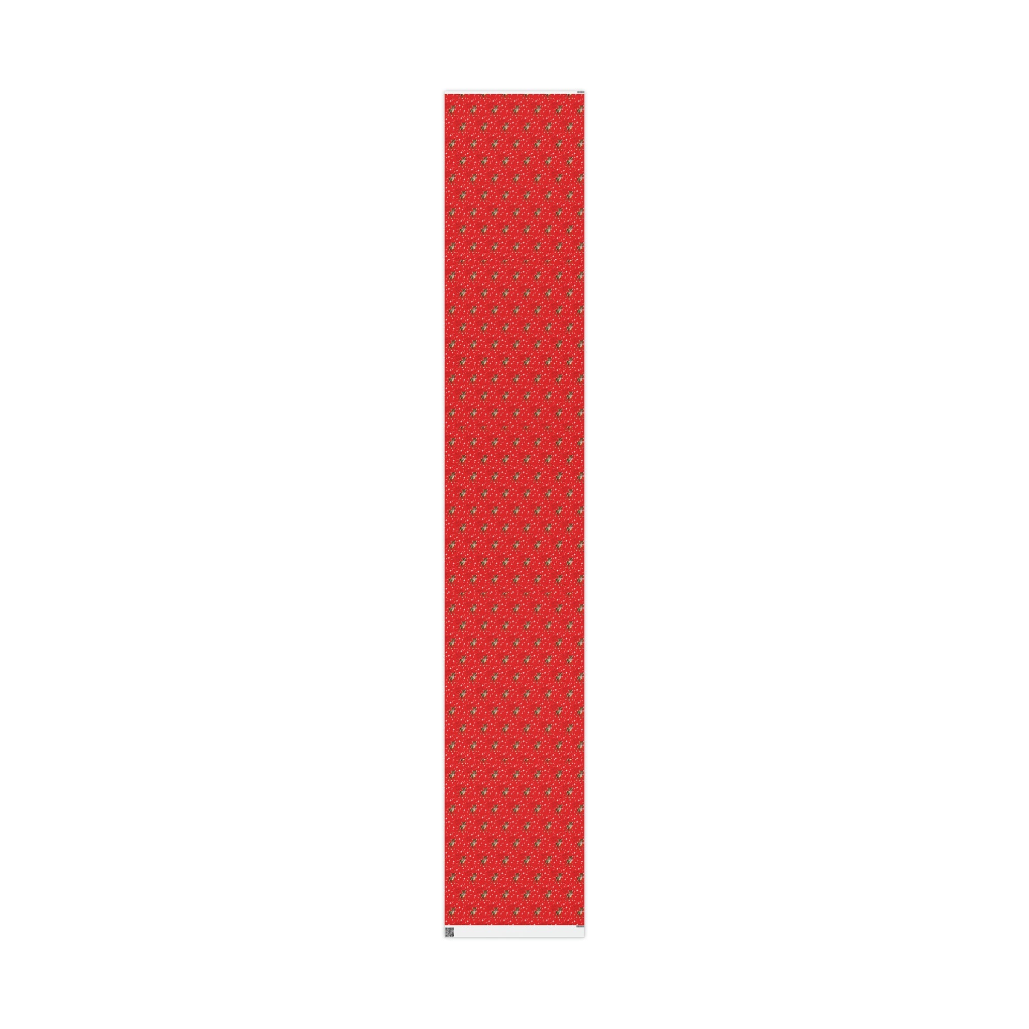 Christmas Wishes Reindeer With Candy Cane Red Mid Century Retro Christmas Print Holiday Gift Wrap Paper - Glossy Or Matte