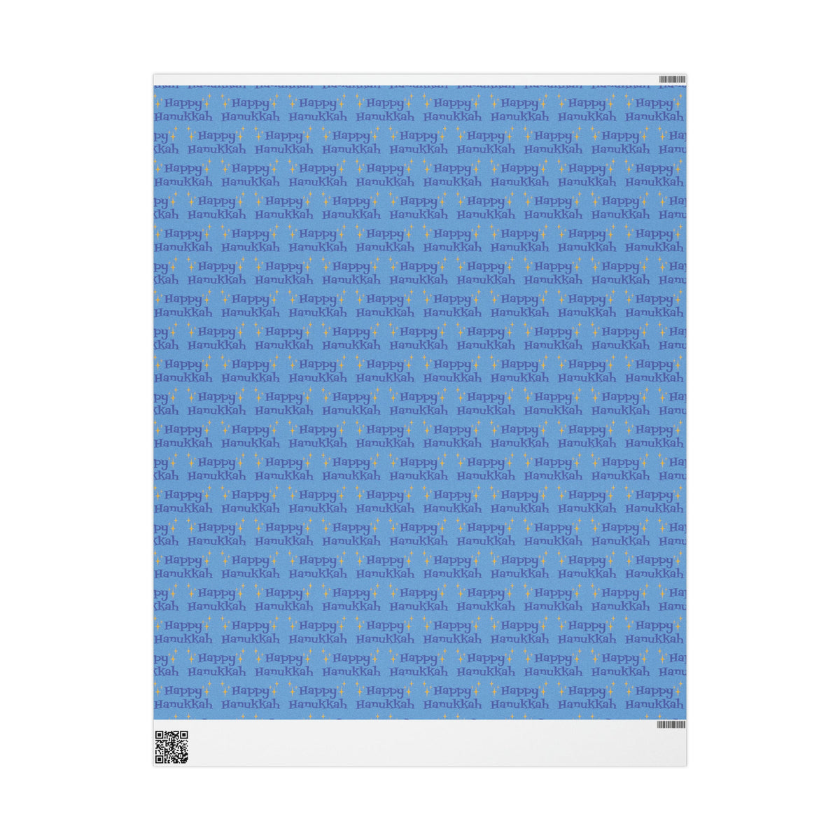 Happy Hanukkah Starburst Atomic Mid Century Retro Style Holiday Gift Wrap Paper - Glossy Or Matte
