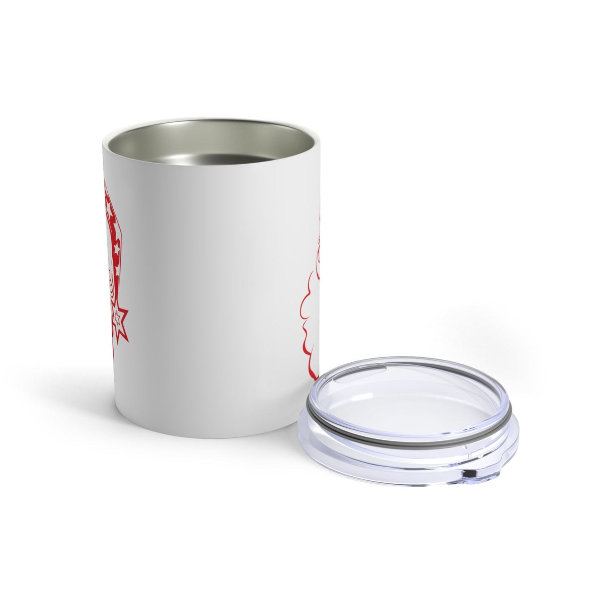 Red Santa Retro Christmas Print Stainless Steel Tumbler 10oz
