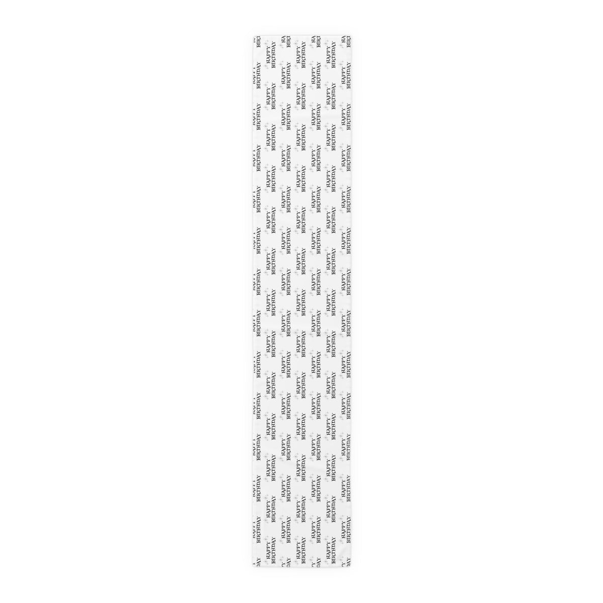 Happy Birthday Atomic Mid Century Retro Style Print Cotton Poly Table Runner