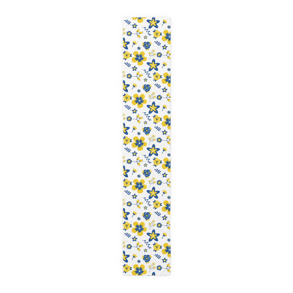 Ukrainian Country Flowers Spring Polyester Table Runner
