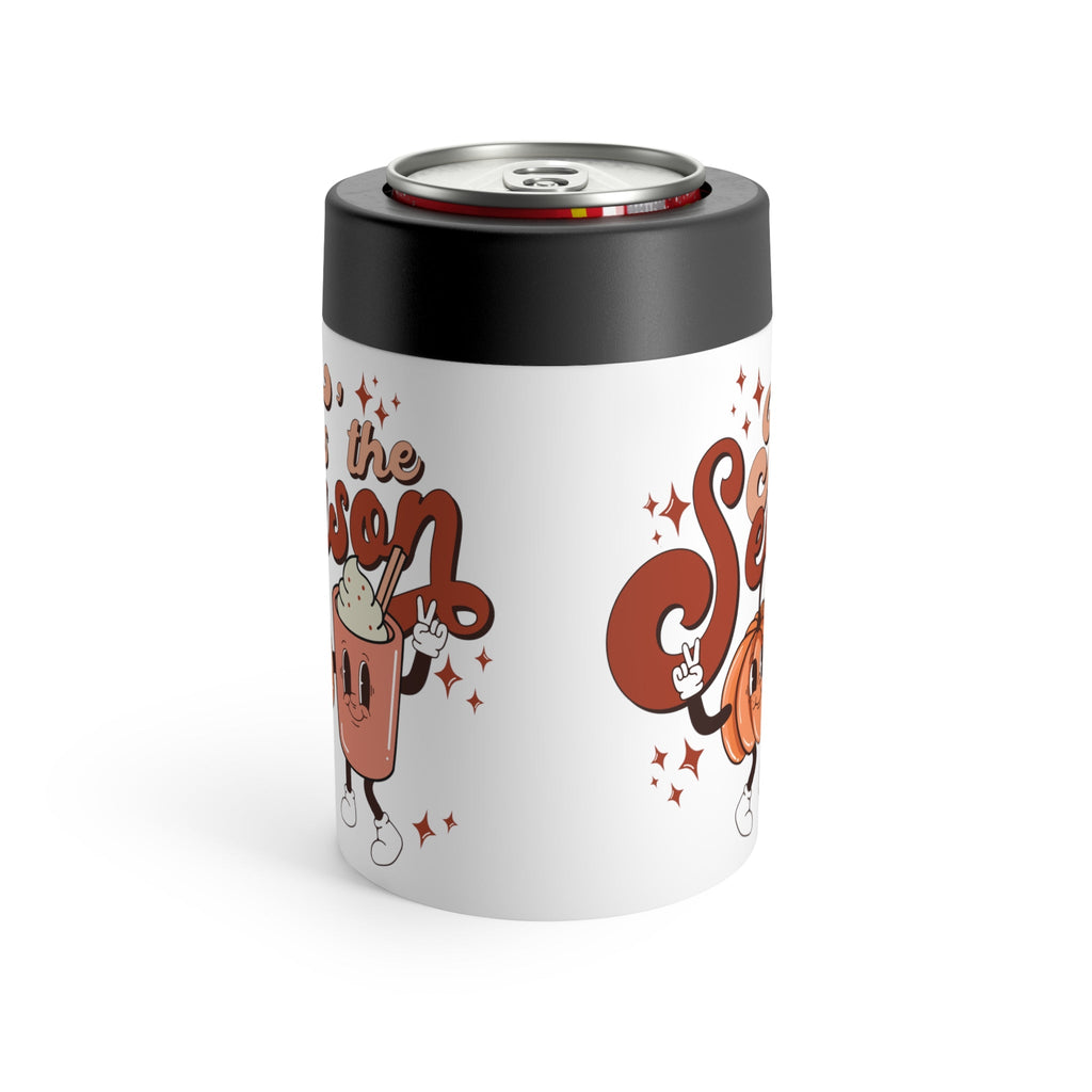 Tis The Season For Pumpkin Spice Retro Style Autumn Fall Lined Stainless Steel Can Holder