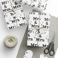 Mr. And Mrs. Atomic Mid Century Retro Style Wedding Holiday Gift Wrap Paper - Glossy Or Matte