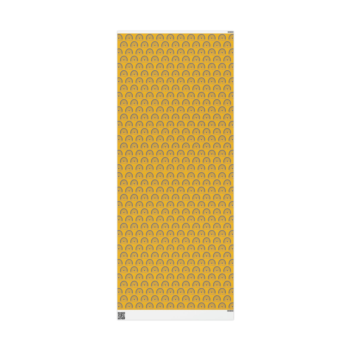 Happy Hanukkah Boho Rainbow Yellow Holiday Gift Wrap Paper - Glossy Or Matte