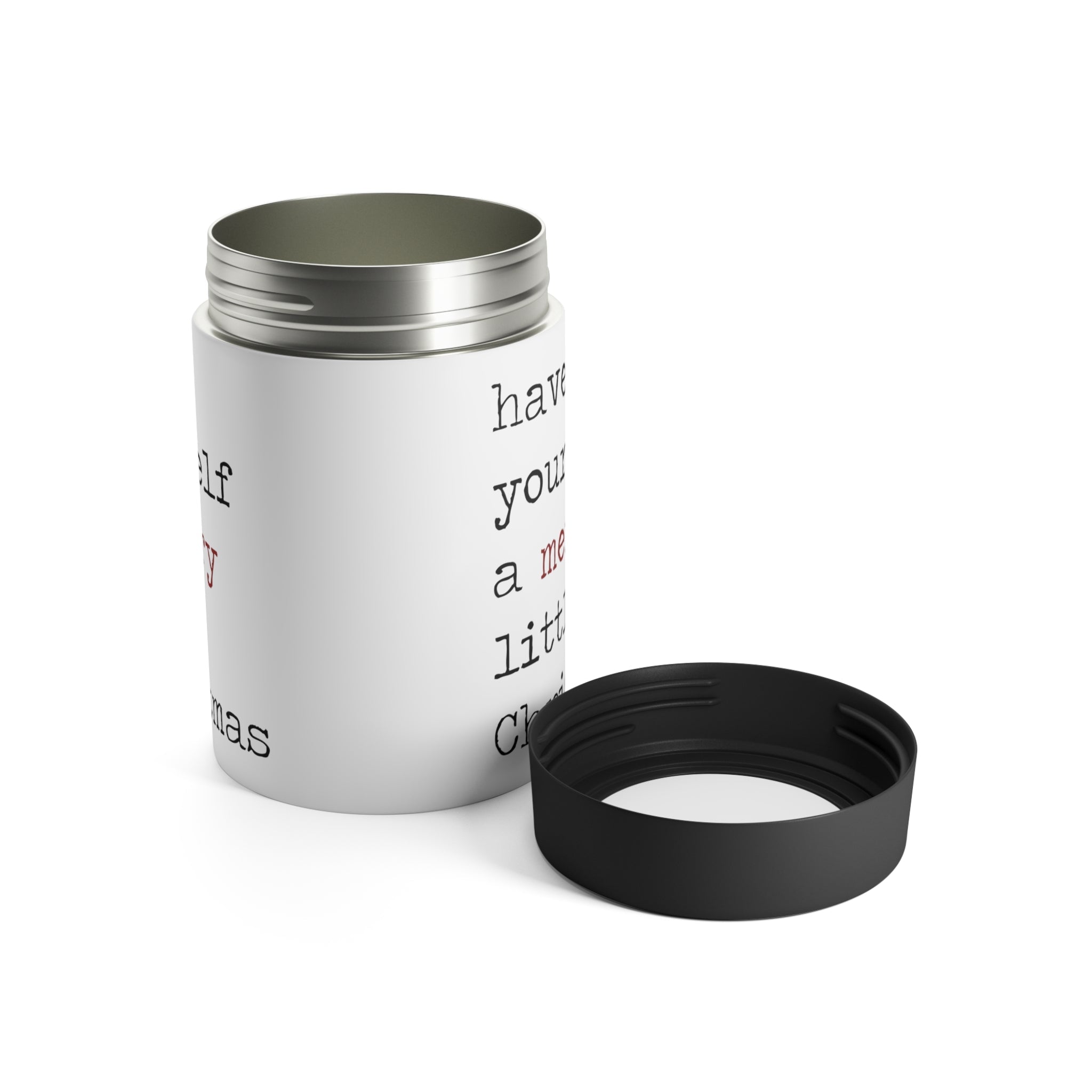 Have Yourself A Merry Little Christmas Print Stainless Steel Can Holder
