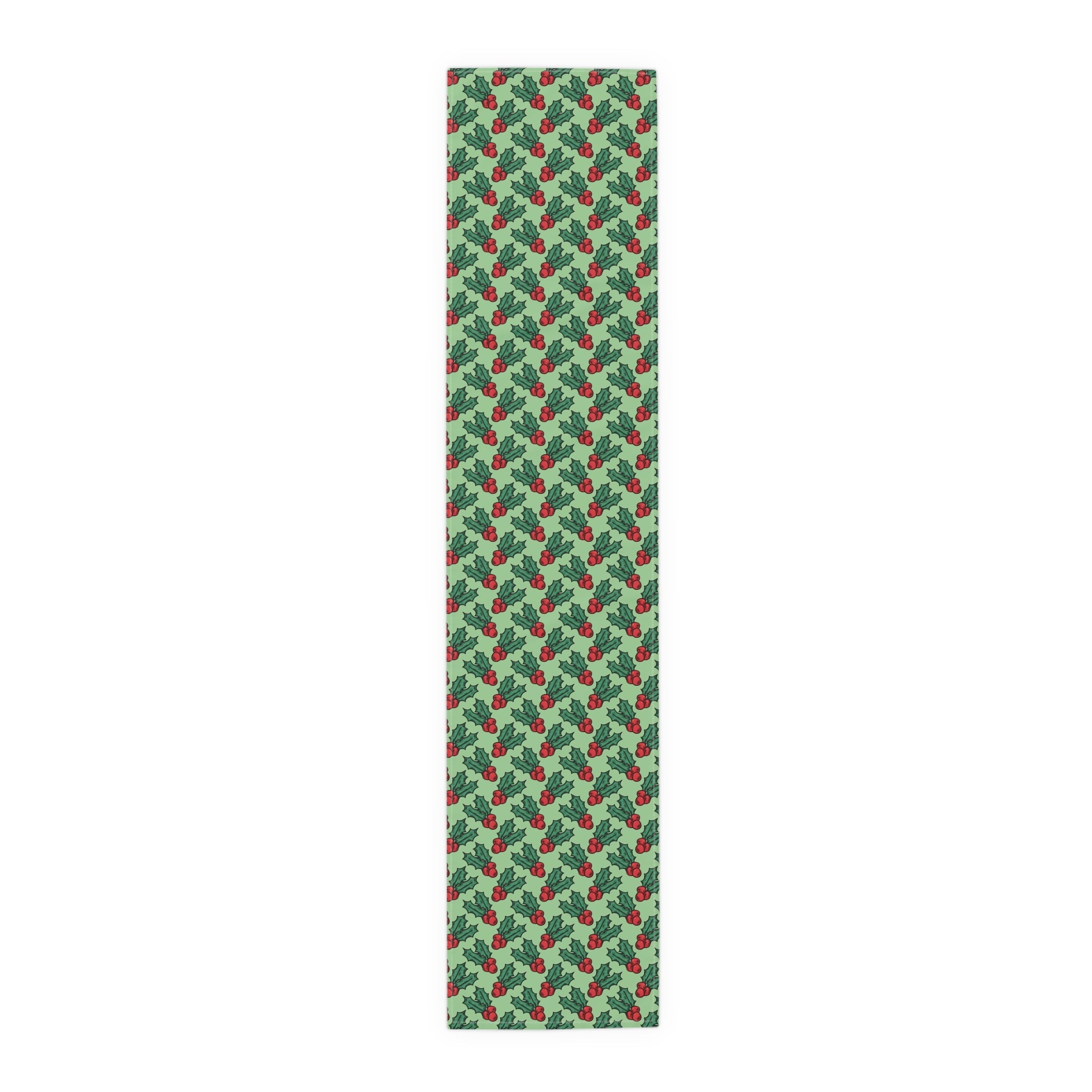 Cute Christmas Holly Christmas Print Home Decor Cotton Poly Table Runner