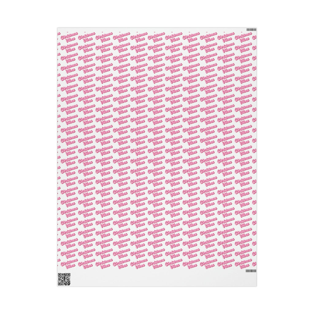 Pink Christmas Vibes Retro Style Christmas Holiday Gift Wrap Paper - Glossy Or Matte
