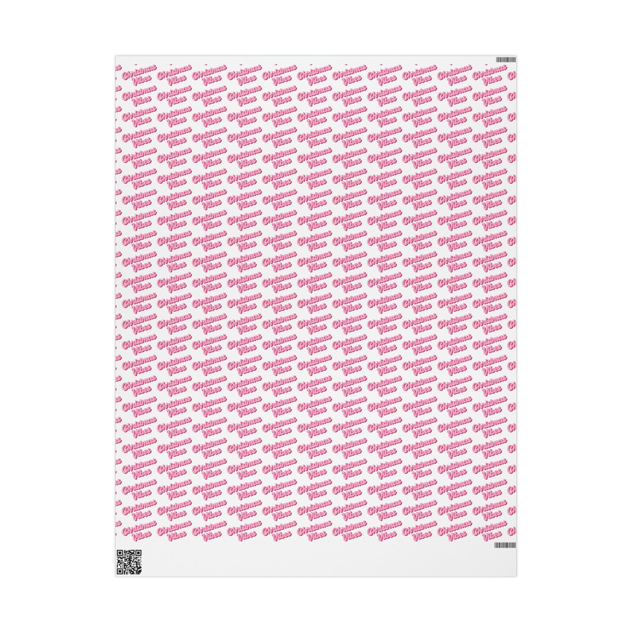 Pink Christmas Vibes Retro Style Christmas Holiday Gift Wrap Paper - Glossy Or Matte