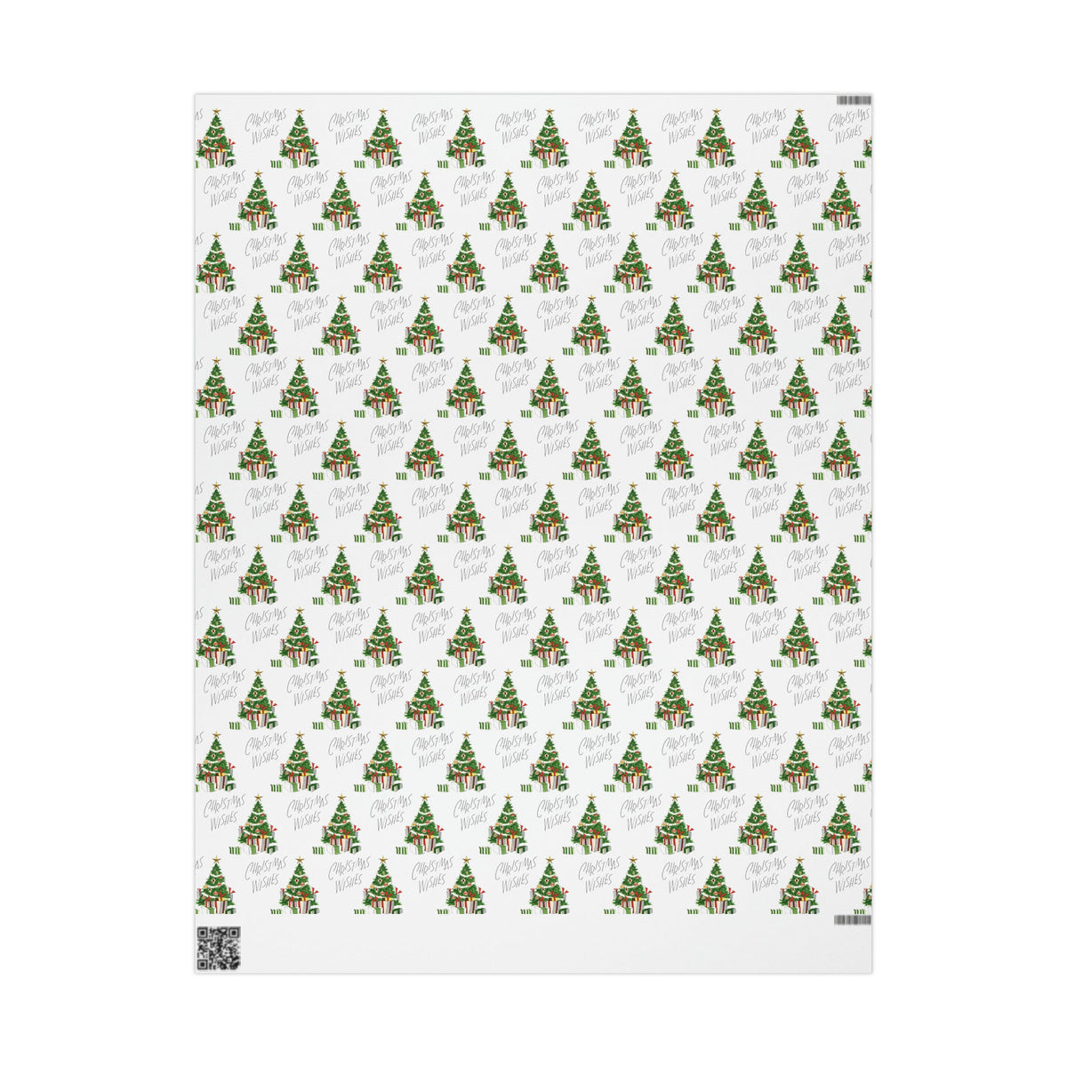 Christmas Wishes Christmas Tree With Presents Mid Century Retro Christmas Print Holiday Gift Wrap Paper - Glossy Or Matte