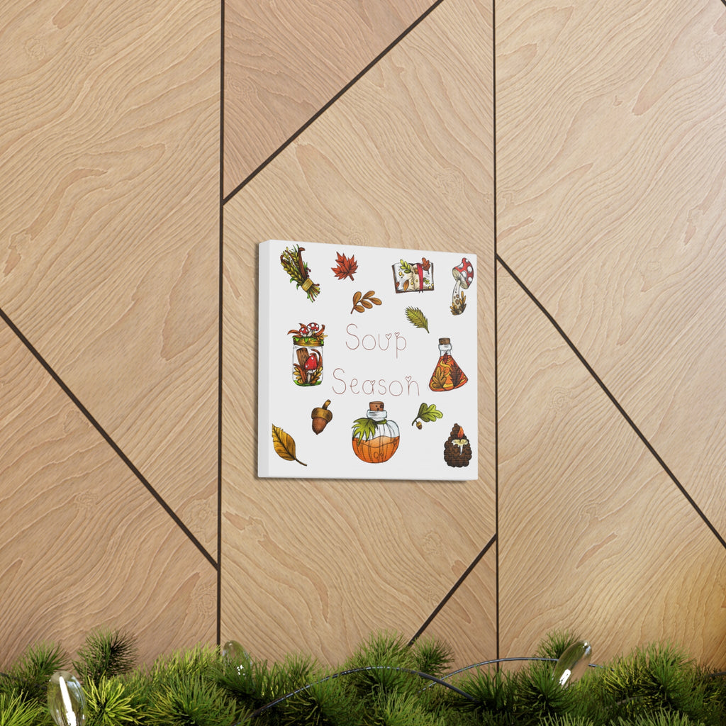 Soup Season Fall Autumn Decor Print Canvas Gallery Wrap
