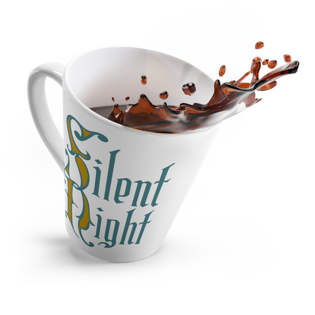 Silent Night Mid-Century Retro Style Christmas Latte Coffee Mug