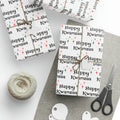 Happy Kwanzaa Starburst Atomic Retro Style Holiday Gift Wrap Paper - Glossy Or Matte