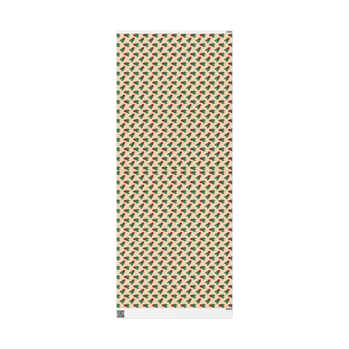 Cute Christmas Holly Trees Winter Christmas Print Holiday Gift Wrap Paper - Glossy Or Matte