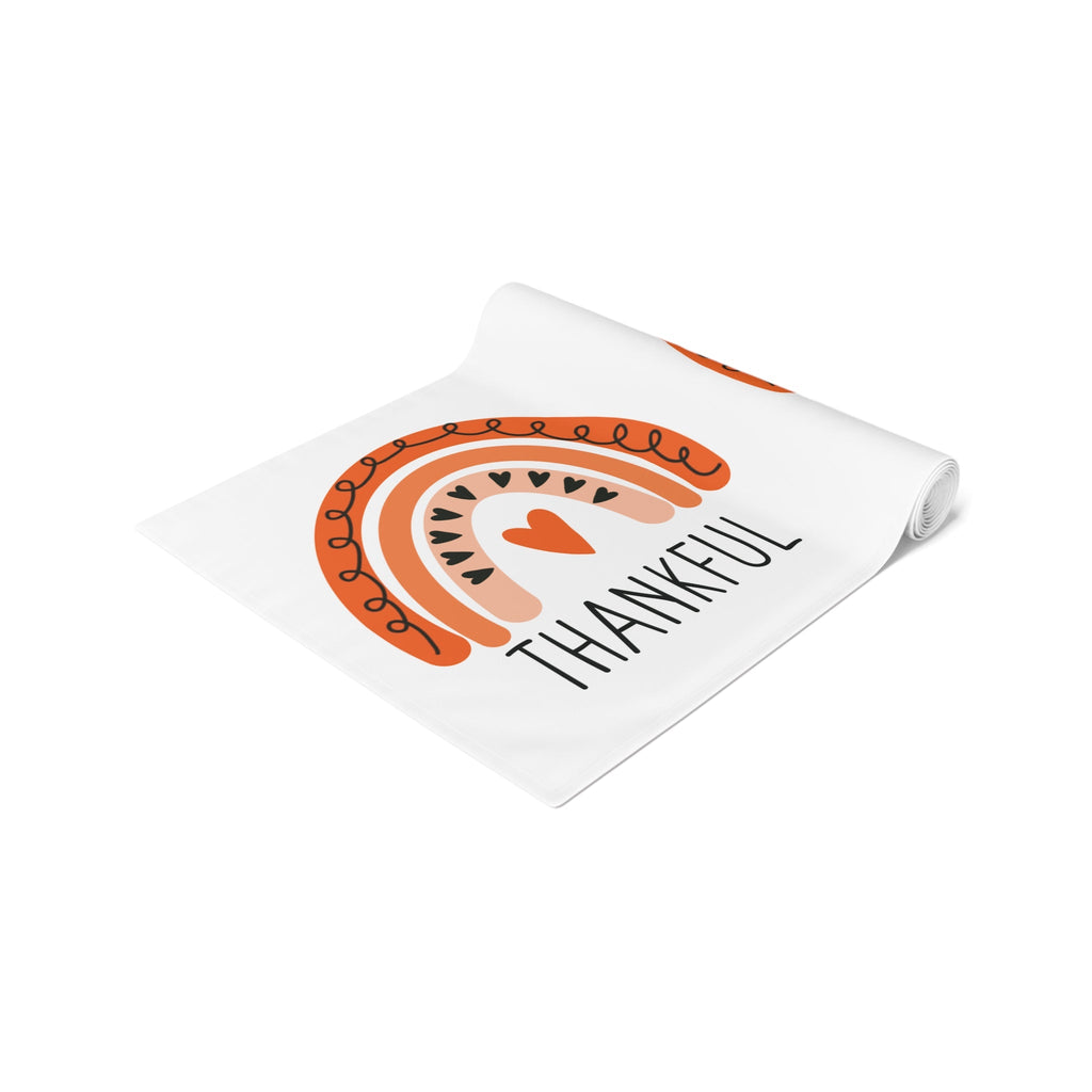 Thankful Boho Rainbow Thanksgiving Table Runner