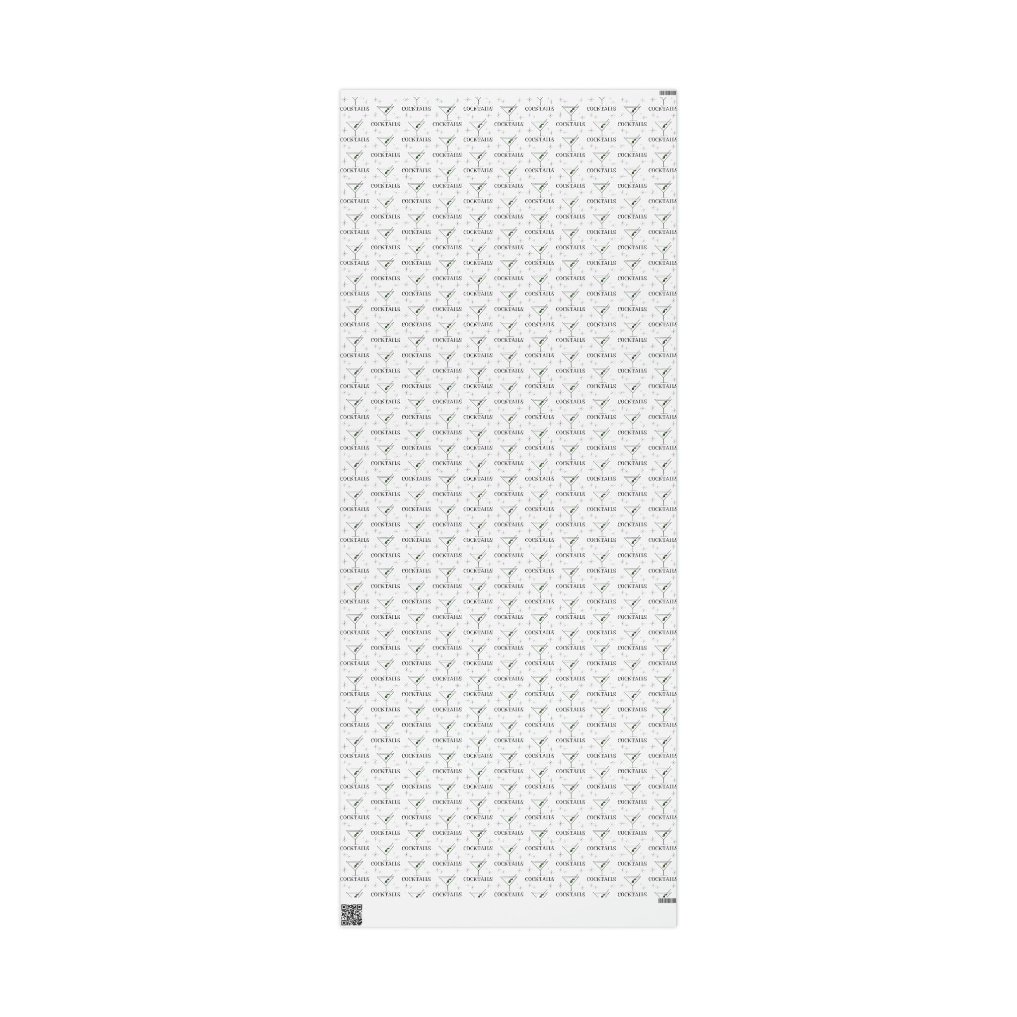 Martini Cocktails Stars Atomic Mid Century Retro Print Holiday Gift Wrap Paper - Glossy Or Matte