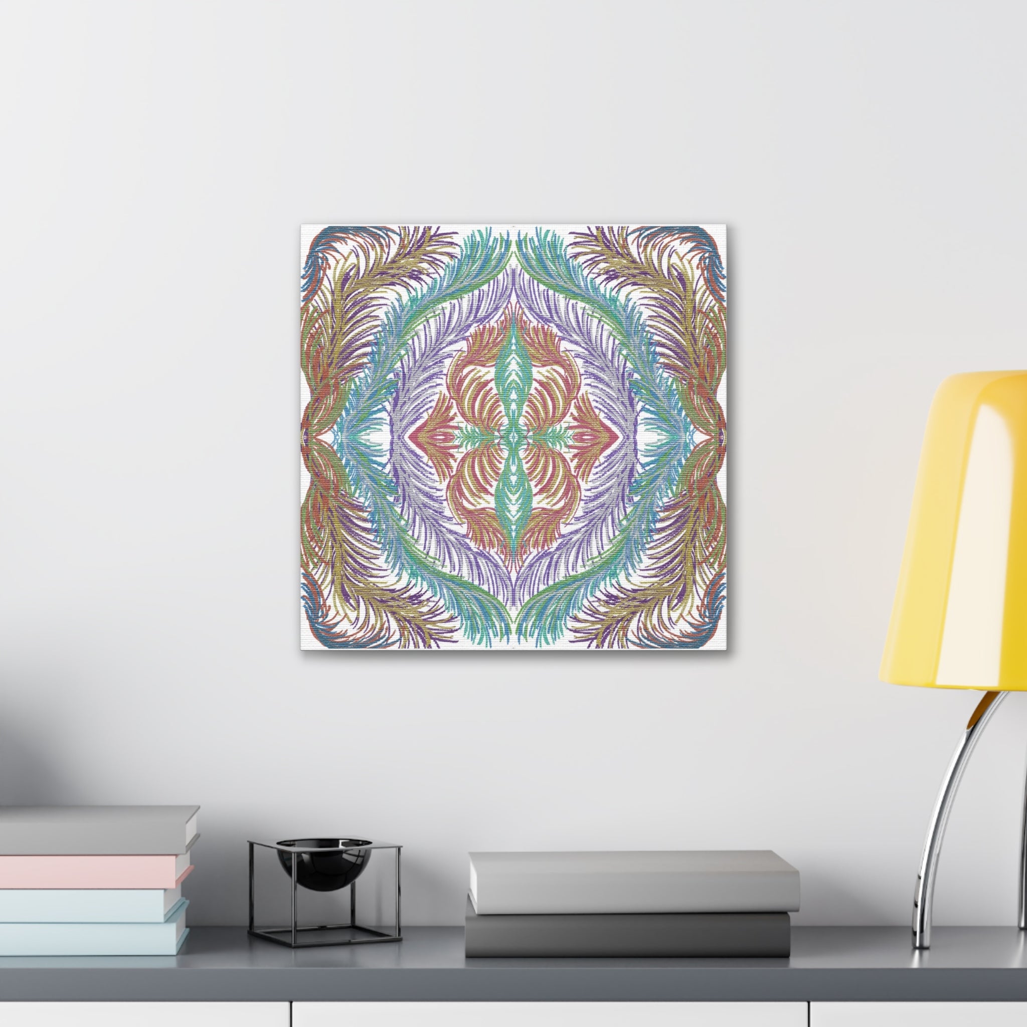 Space Feathers Variation 3 Caden Caraco Canvas Gallery Wrap