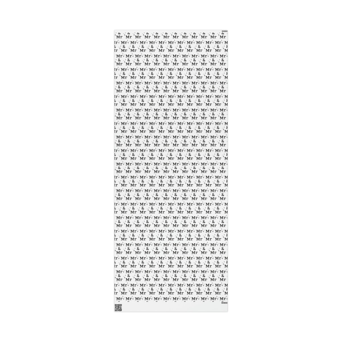 Mr. And Mr. Atomic Mid Century Retro Style Wedding Holiday Gift Wrap Paper - Glossy Or Matte