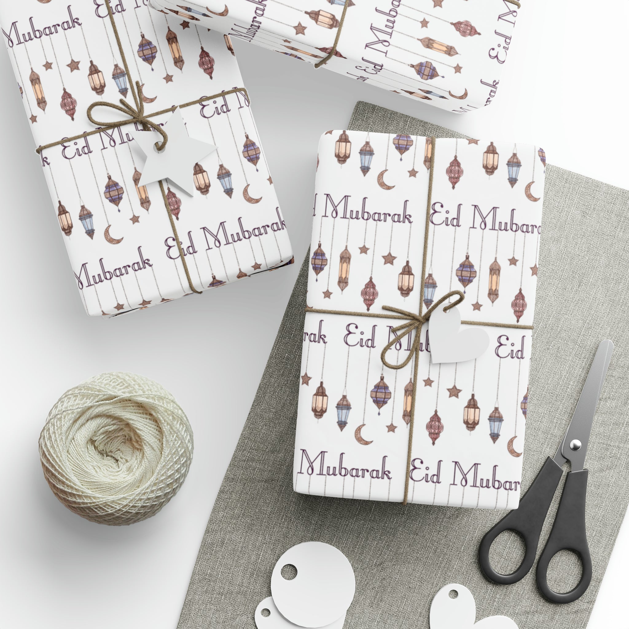 Eid Mubarak Festival Arabic Lanterns Holiday Holiday Gift Wrap Paper - Glossy Or Matte