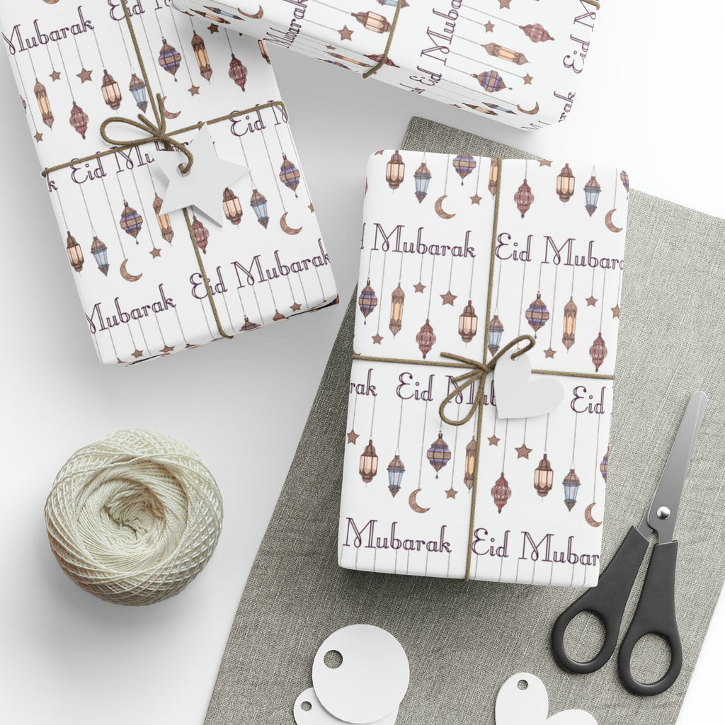 Eid Mubarak Festival Arabic Lanterns Holiday Holiday Gift Wrap Paper - Glossy Or Matte