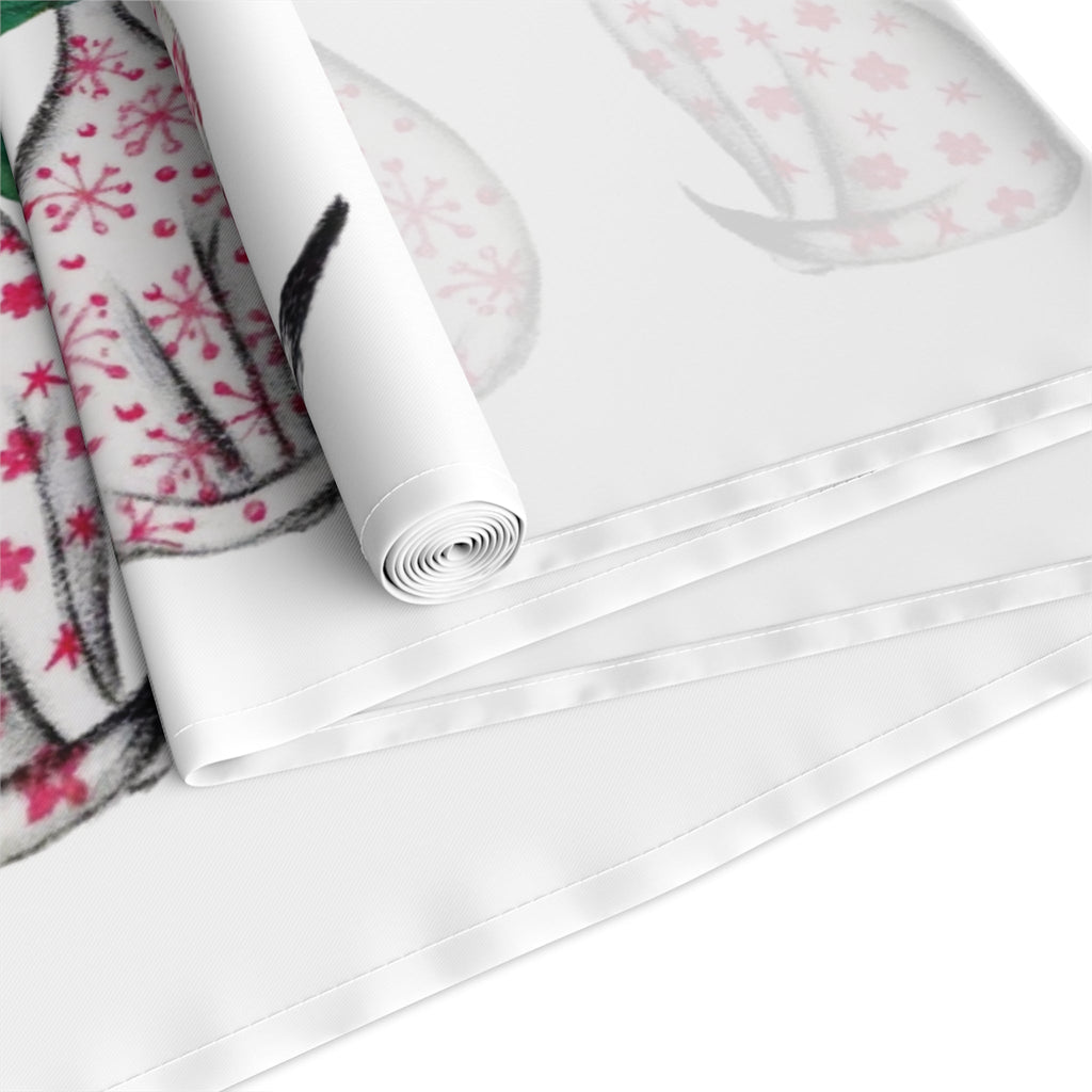 Christmas Cats Retro Style Table Runner