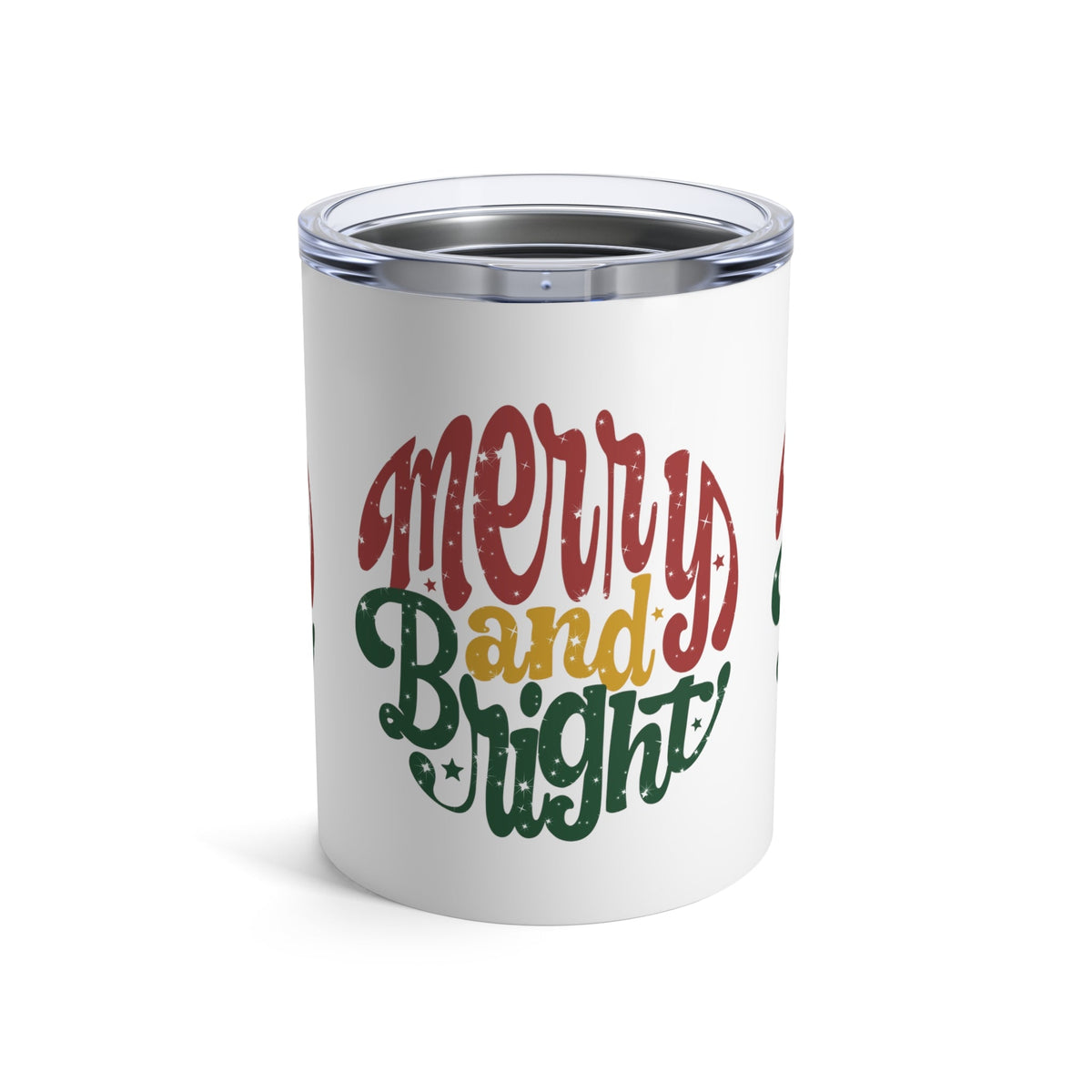 Merry And Bright Christmas Stainless Steel Tumbler 10oz