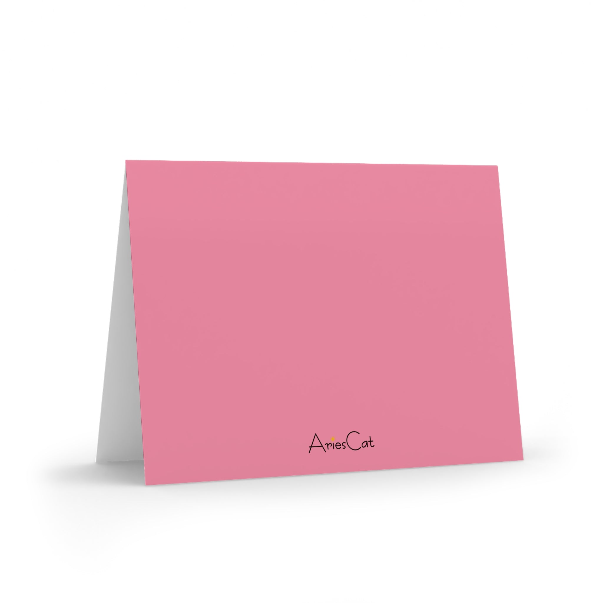 Christmas Greetings Starburst Atomic Mid Century Retro Christmas Style Pink Matte Greeting Cards (8, 16, and 24 pcs)