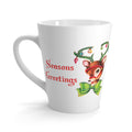 Reindeer Season's Greetings Mid Century Retro Print Latte Mug