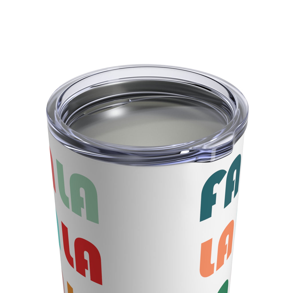 Fa La La La Retro Style Christmas Print Stainless Steel Tumbler 10oz