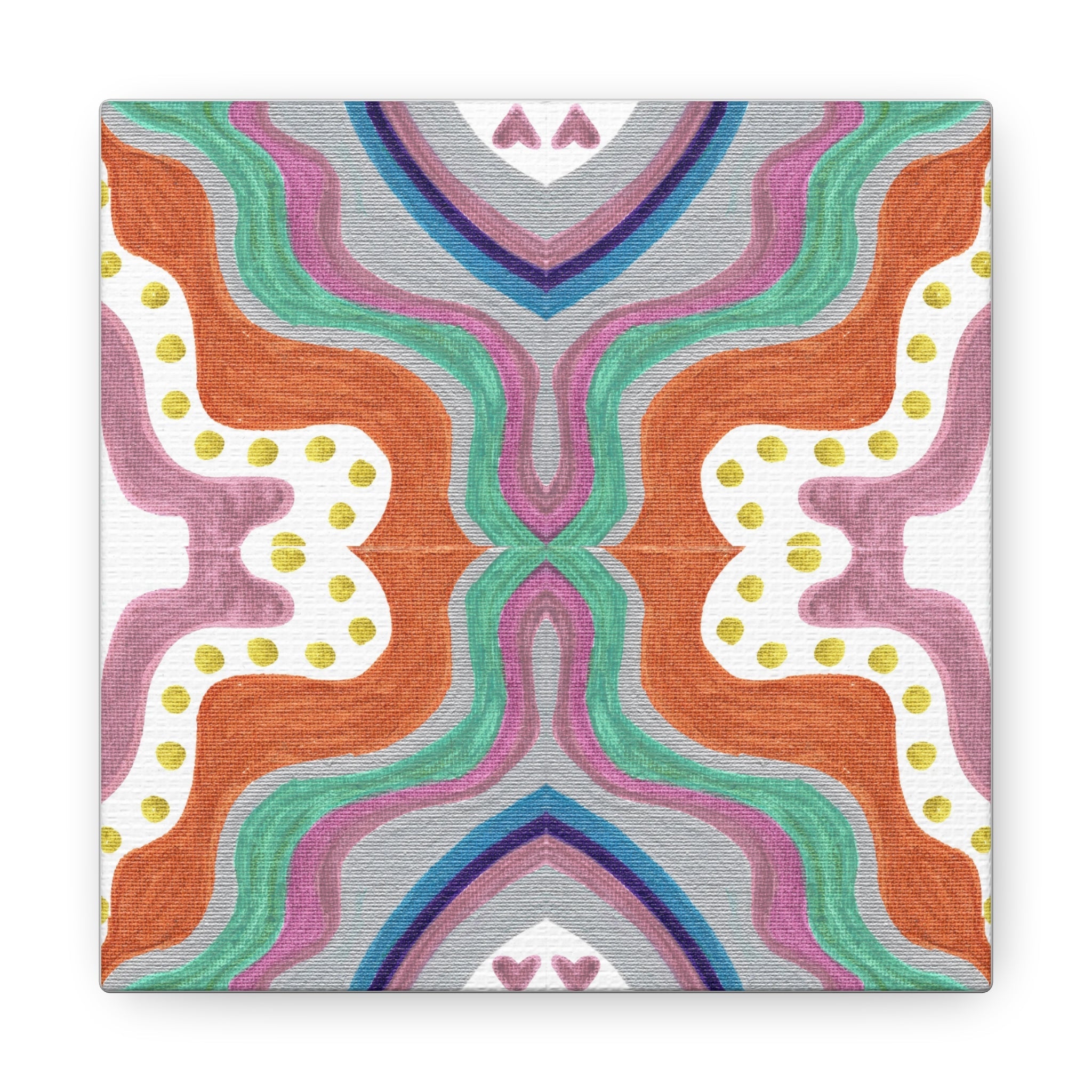 Love Frequency 2 Variation 2 Mosaic Caden Caraco Canvas Gallery Wrap