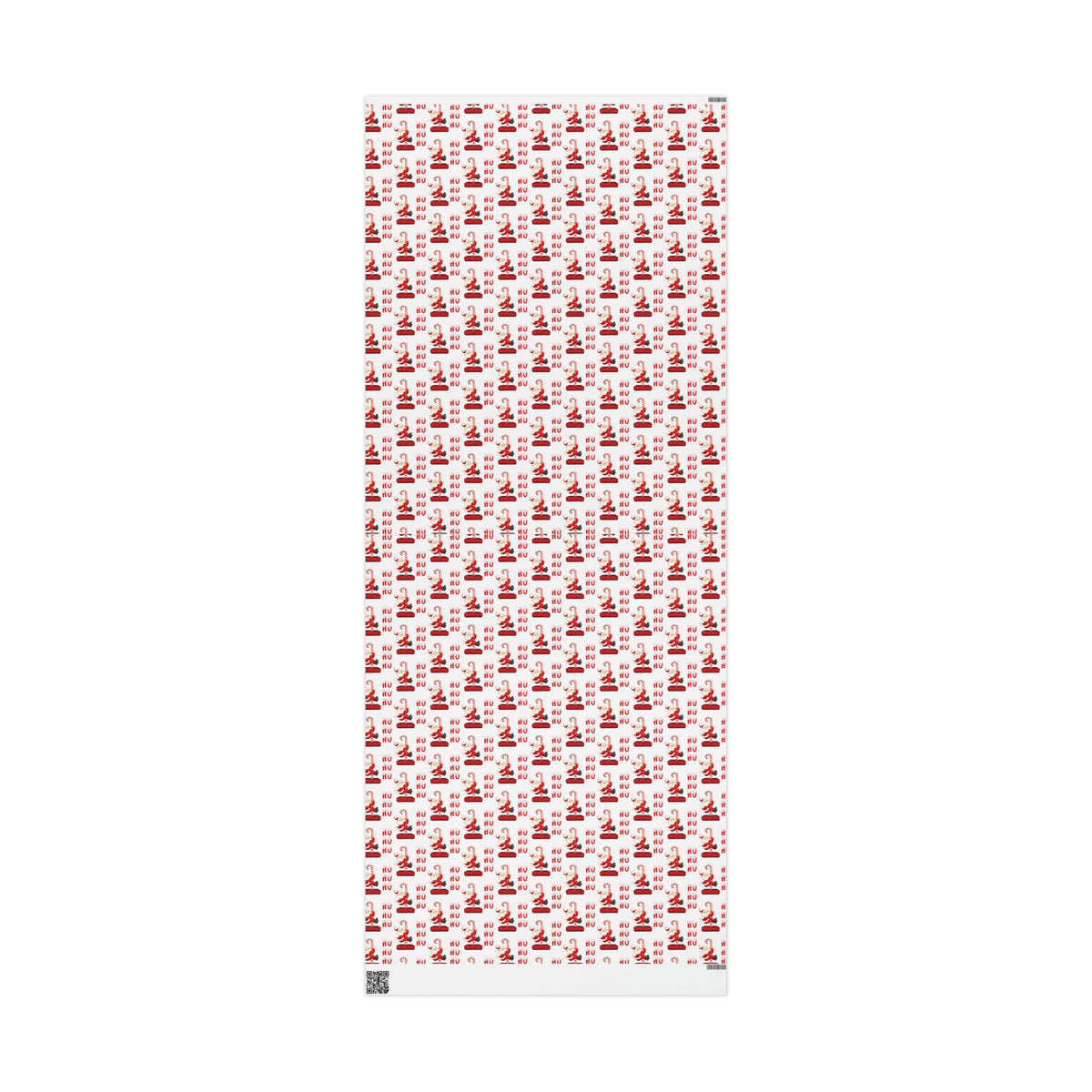 Ho Ho Ho Santa Sliding Down Candy Cane Chimney Mid Century Retro Style Holiday Gift Wrap Paper - Glossy Or Matte