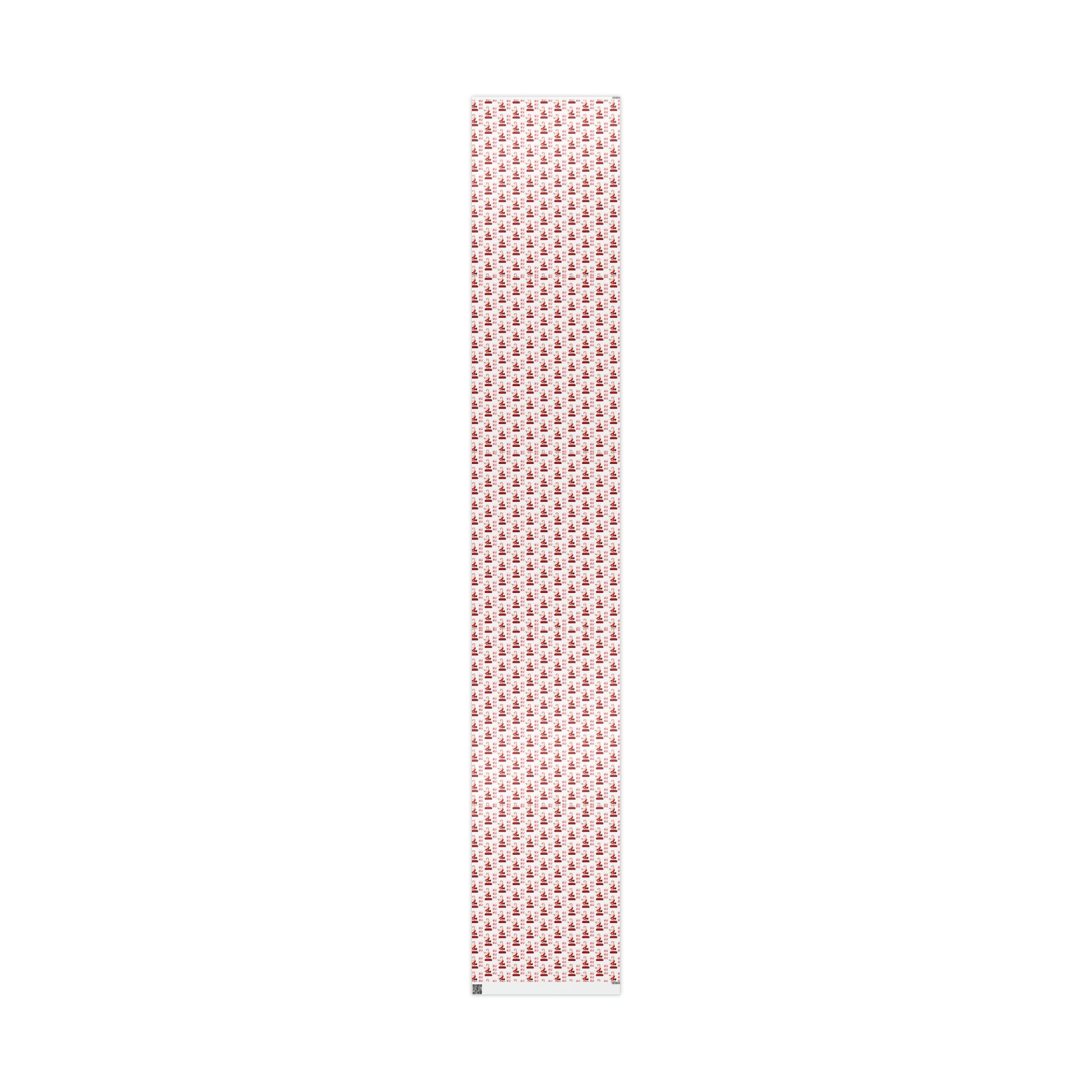 Ho Ho Ho Santa Sliding Down Candy Cane Chimney Mid Century Retro Style Holiday Gift Wrap Paper - Glossy Or Matte