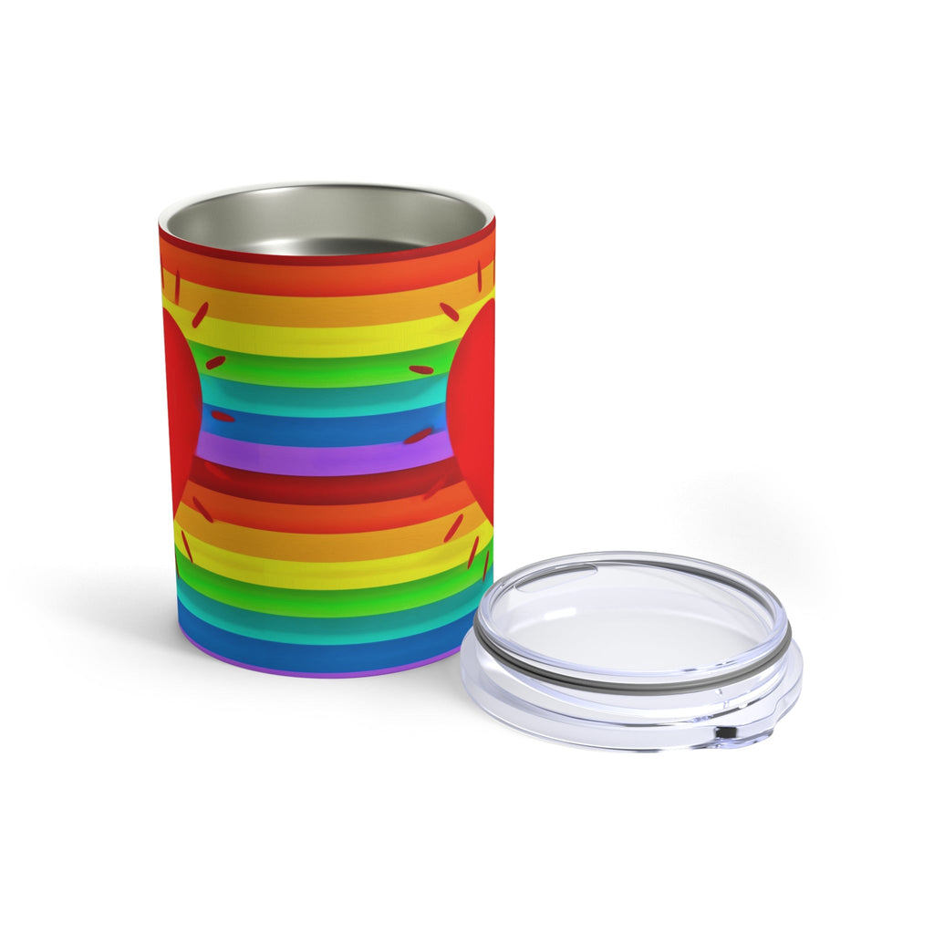 Rainbow Heart Love Pride Stainless Steel Tumbler 10oz
