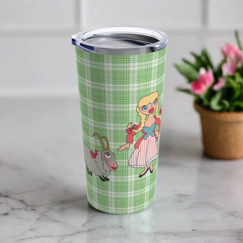 Sound Of Music Travel Tumbler Lonely Goatherd Girl In Pale Pink Tote Goat Family Tumbler 20oz