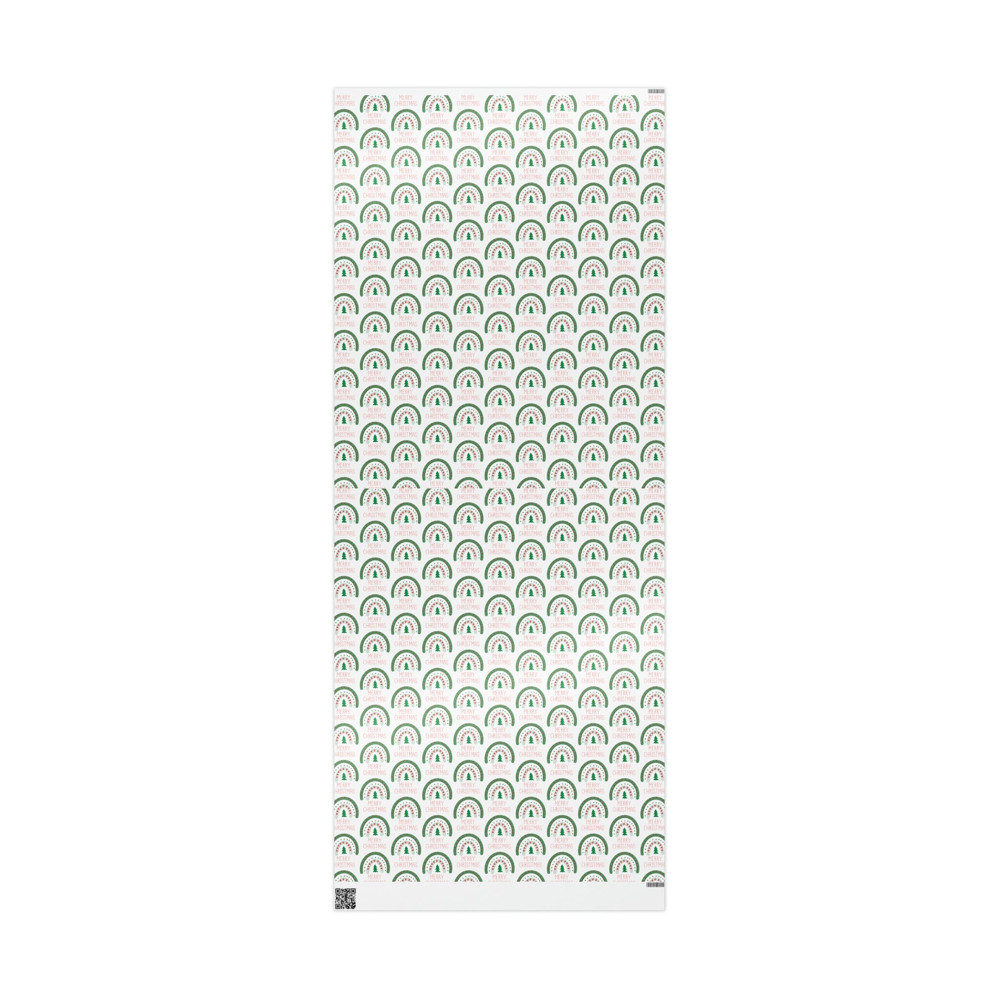 Merry Christmas Boho Rainbow Christmas Print Holiday Gift Wrap Paper - Glossy Or Matte