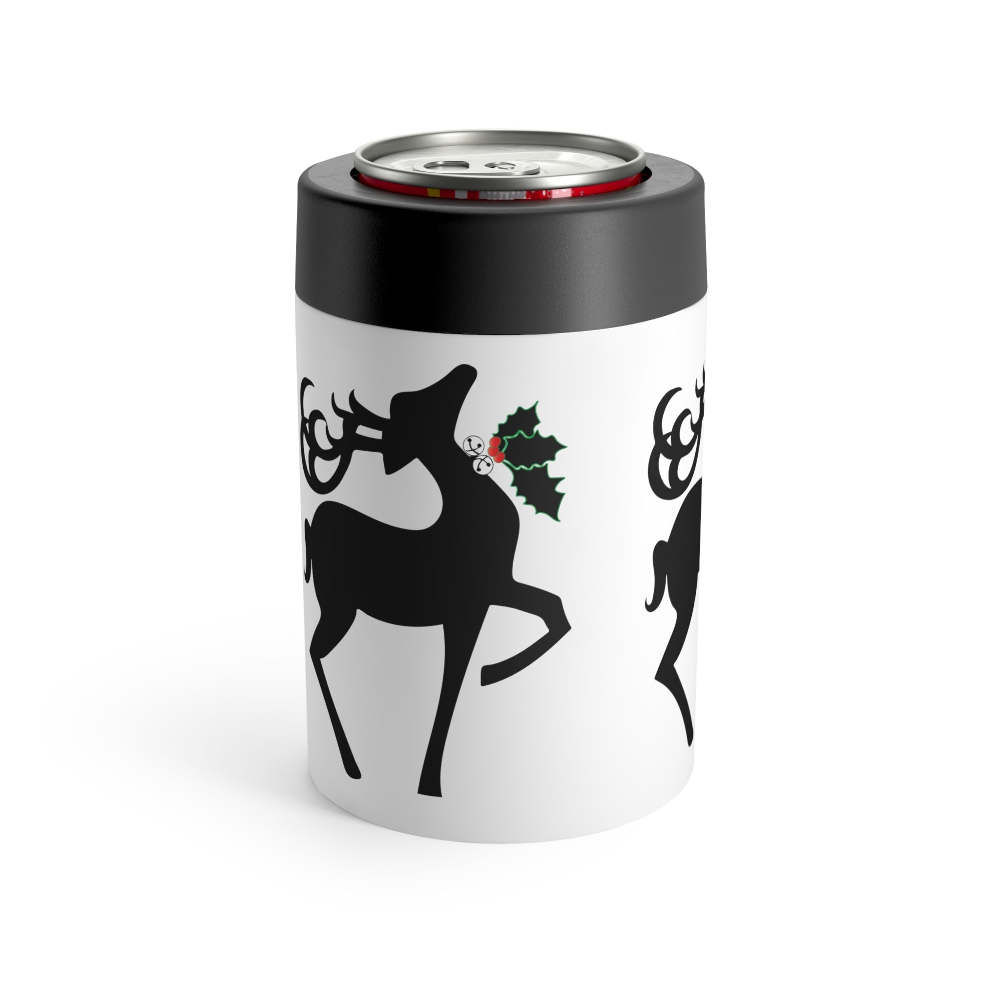 Christmas Reindeer Retro Christmas Print Stainless Steel Can Holder