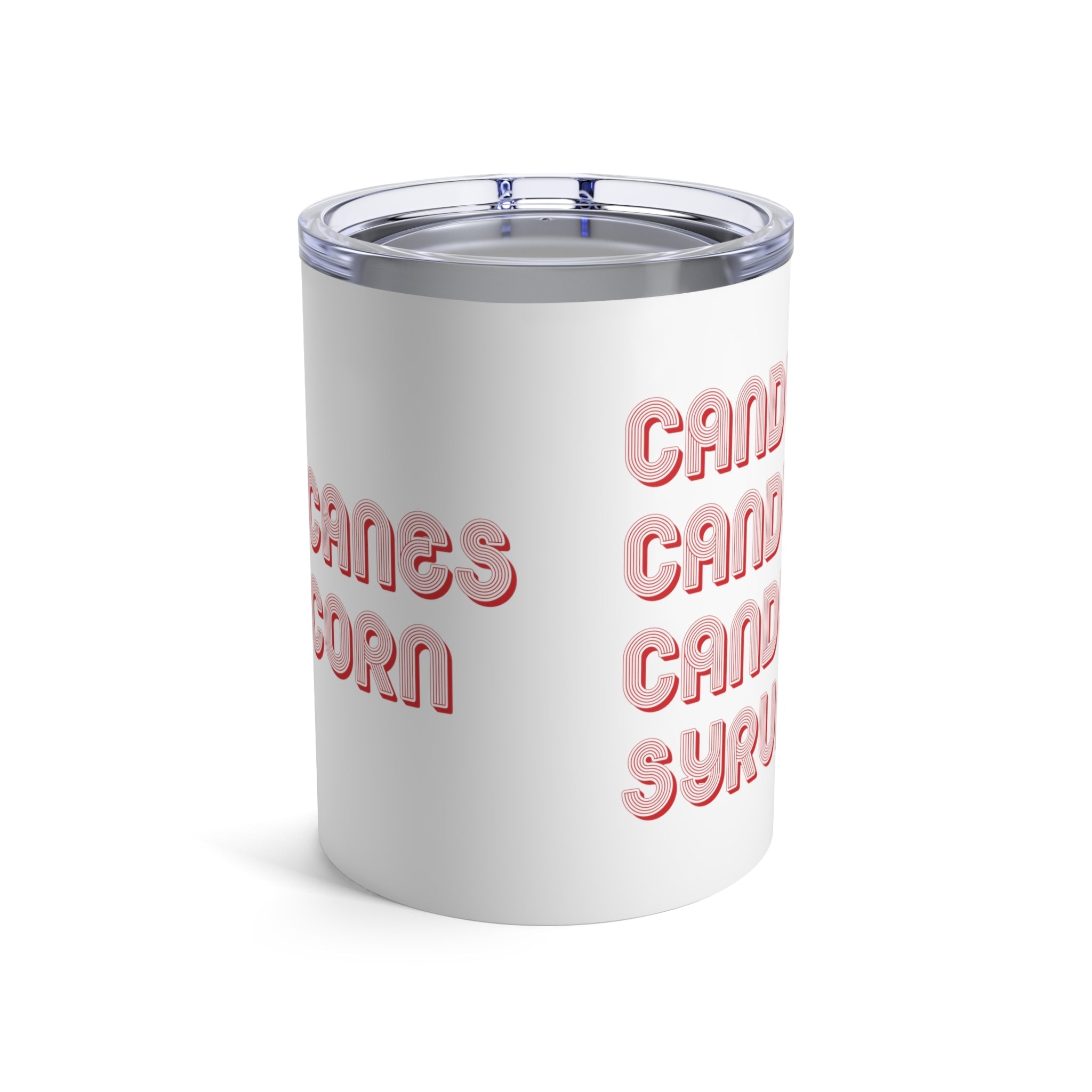The Elf Four Main Food Groups Candy Candy Canes Candy Corn Syrup Christmas Elf Inspired Stainless Steel Tumbler 10oz