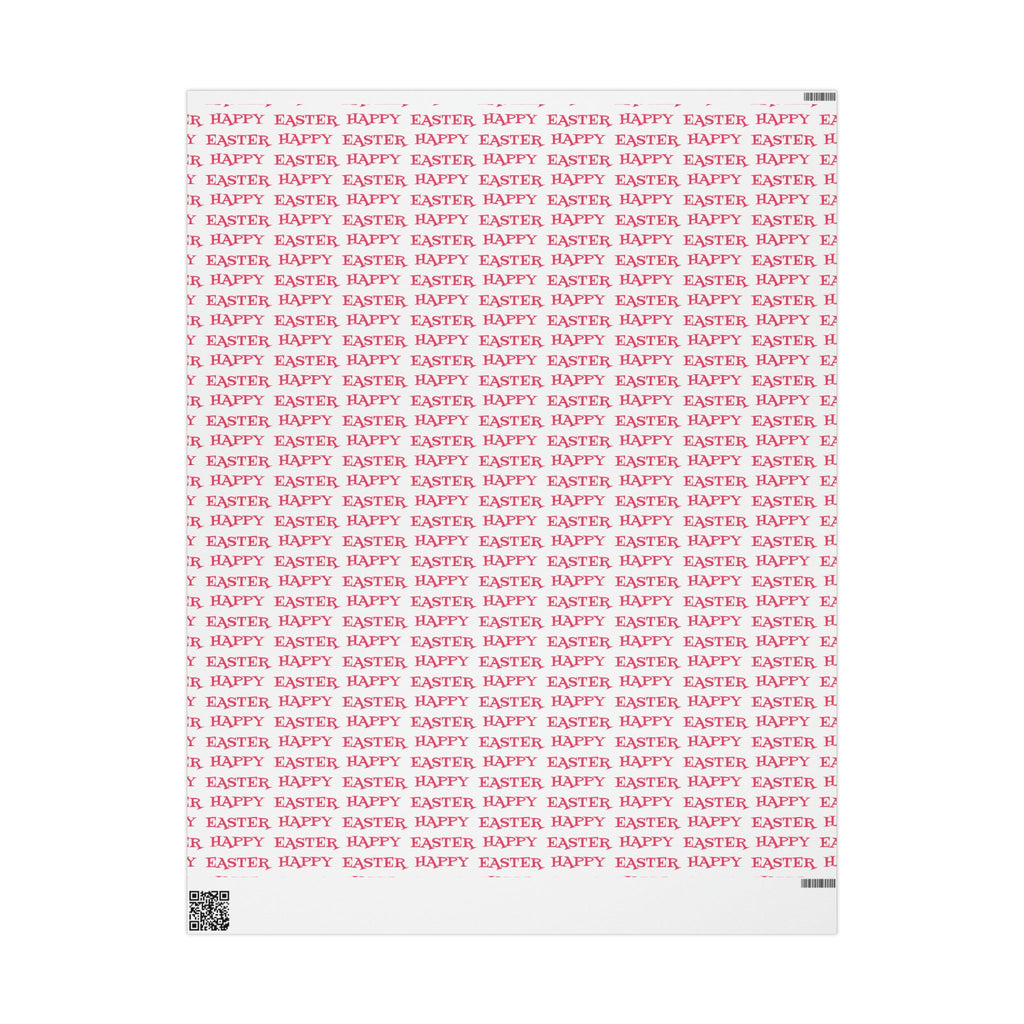Happy Easter Pink And White Atomic Retro Style Holiday Gift Wrap Paper - Glossy Or Matte