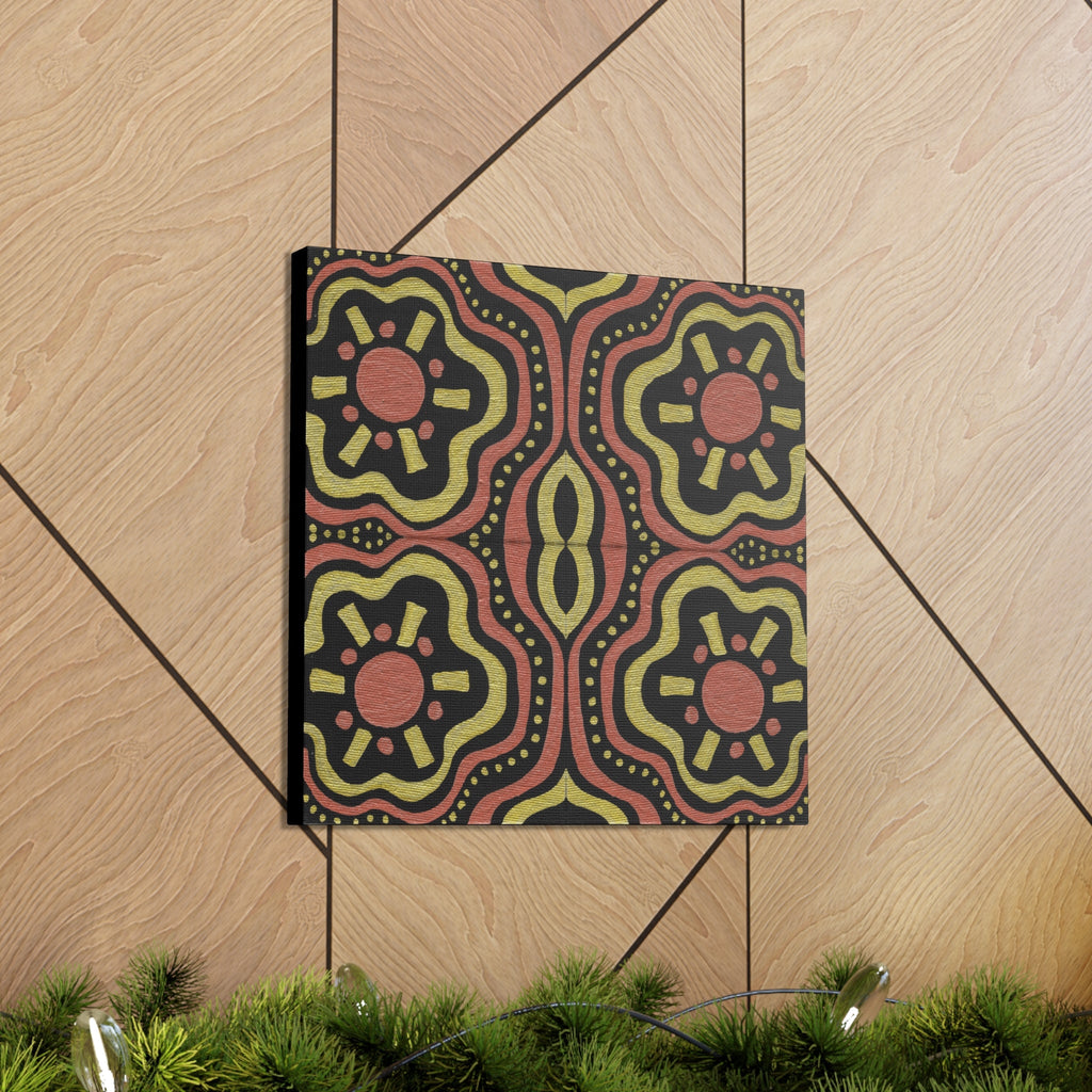 Gold Suns Mosaic Caden Caraco Canvas Gallery Wrap