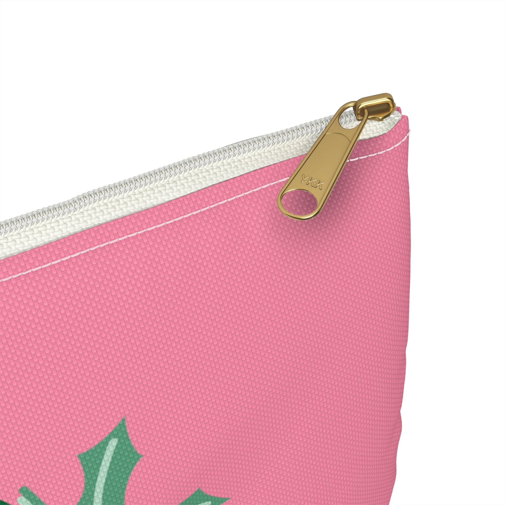 It's A Wonderful Life Wreath Pink Retro Style Christmas Print Polyester Accessory Pouch Travel Bag