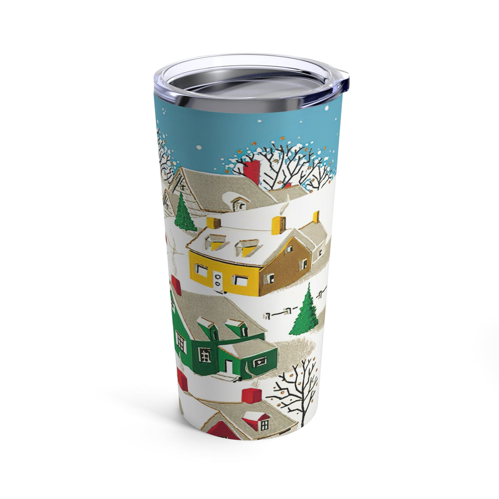 Cozy Christmas Town Retro Christmas Print Stainless Steel Tumbler 20oz
