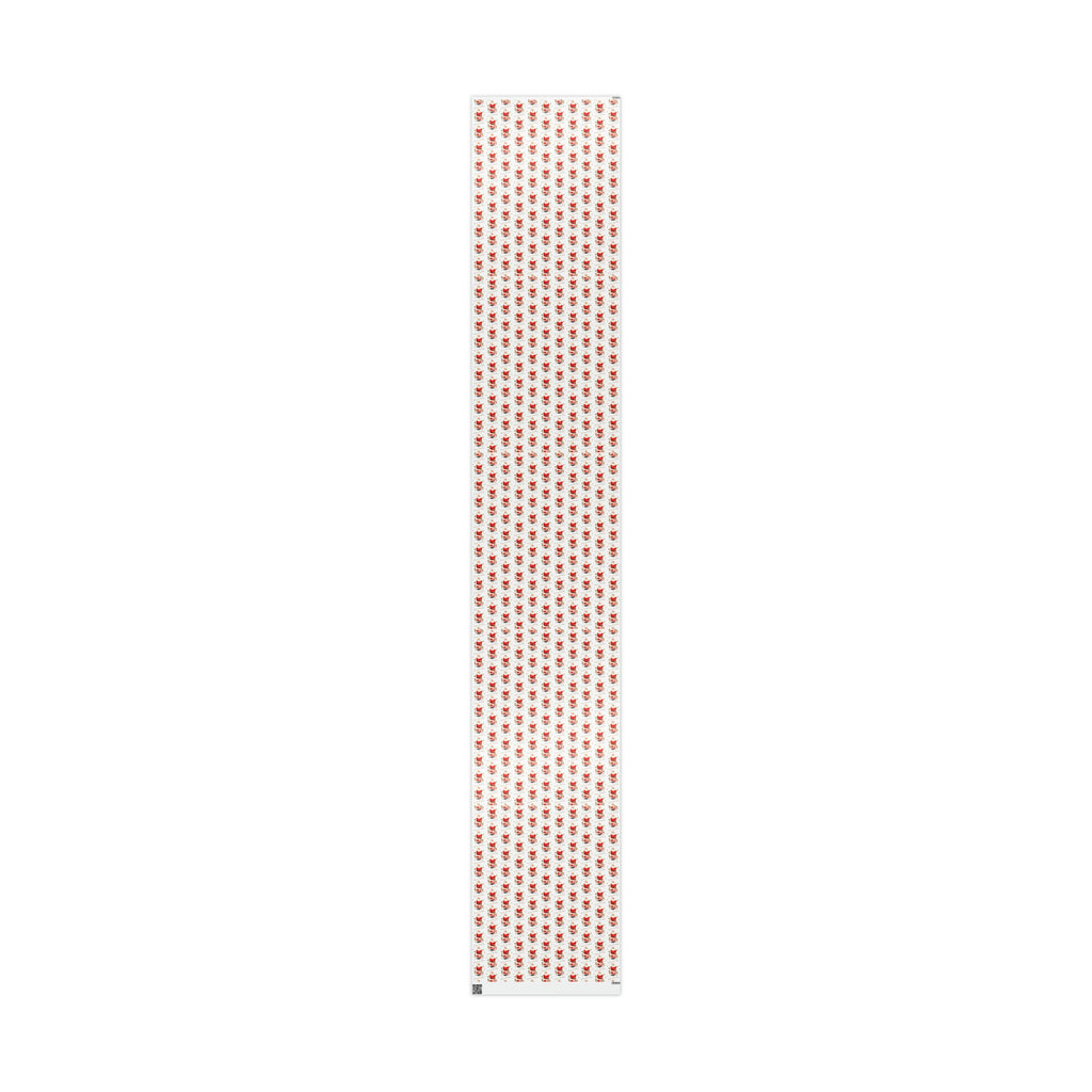 Merry Christmas Santa Reindeer Gold Stars Midcentury Retro Holiday Gift Wrap Paper - Glossy Or Matte