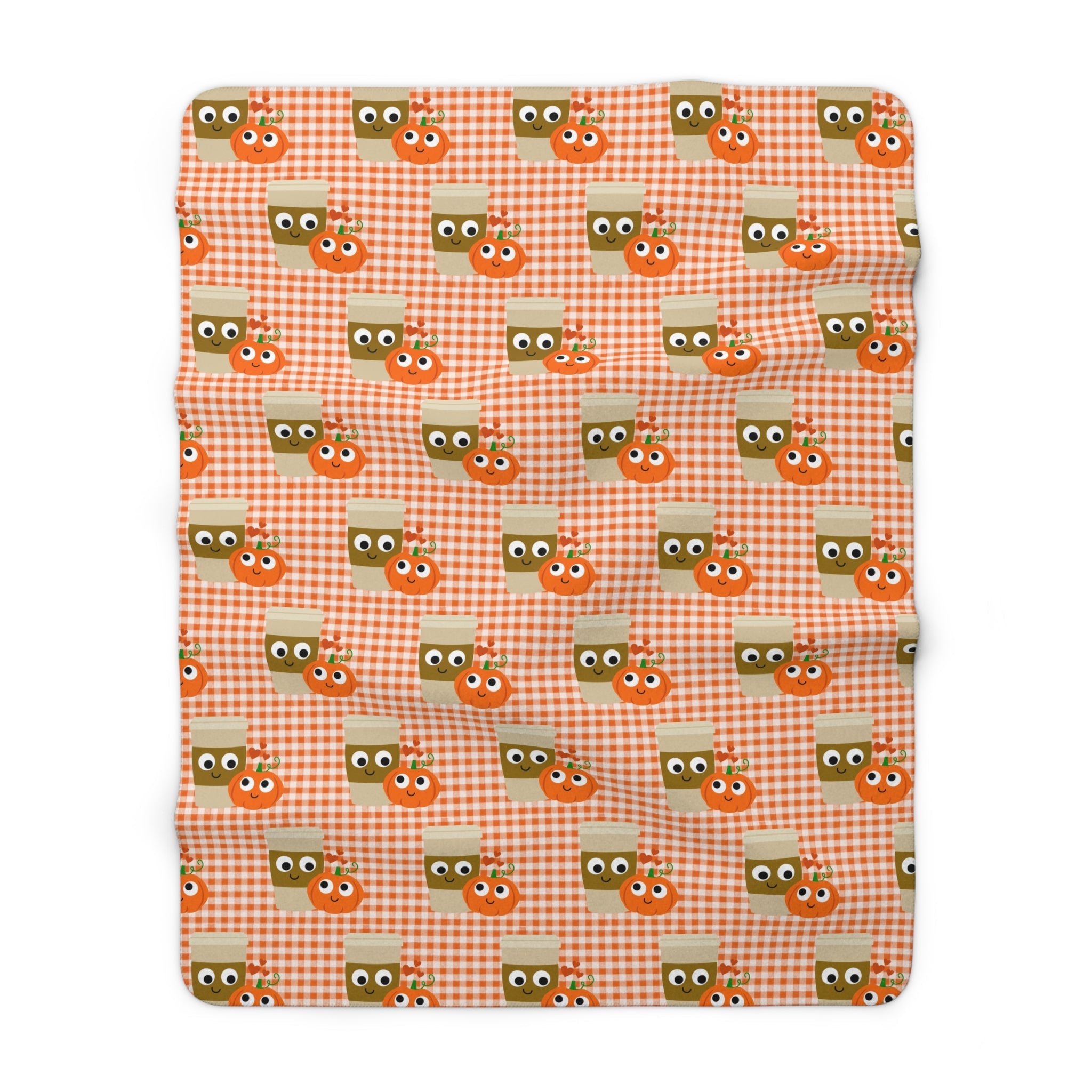 Pumpkin Spice Love Fall Autumn Sherpa Fleece Blanket