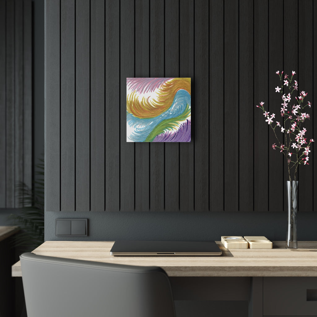 Space Feathers Caden Caraco Acrylic Print