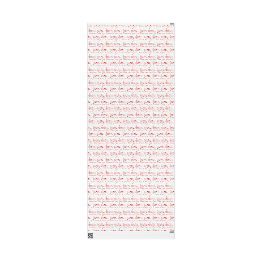 Silent Night Red Sheet Music Mid Century Retro Christmas Print Holiday Gift Wrap Paper - Glossy Or Matte